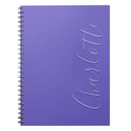 Gepersonaliseerde eenvoudige moderne chique Paarse Notitieboek (Voorkant)