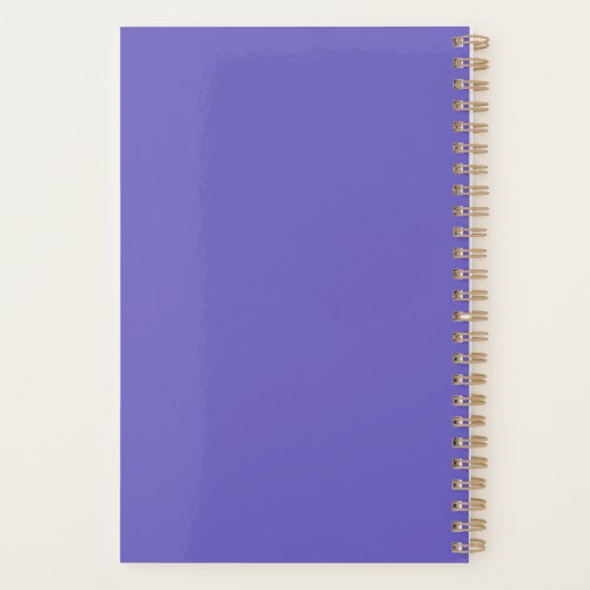 Gepersonaliseerde eenvoudige moderne chique Paarse Planner (Achterkant)