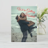 Gepersonaliseerde Eenvoudige Moderne Huwelijk save Kaart (Staand voorkant)