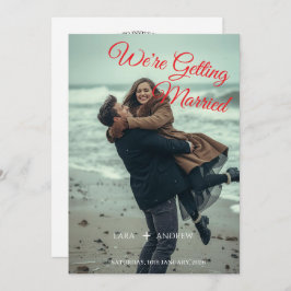 Gepersonaliseerde Eenvoudige Moderne Huwelijk save Kaart