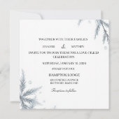 Gepersonaliseerde Eenvoudige Moderne Huwelijksuitn Kaart (Achterkant)