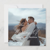 Gepersonaliseerde Eenvoudige Moderne Huwelijksuitn Kaart (Voorkant)