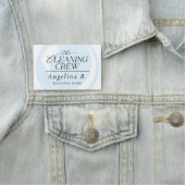 Gepersonaliseerde eenvoudige moderne schoonmaakplo naamplaatje (In situ)