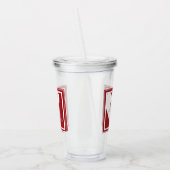 Gepersonaliseerde Eenvoudige Moderne Tortelduifjes Acryl Drinkbeker (Links)