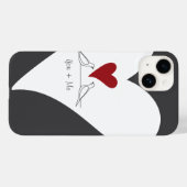 Gepersonaliseerde Eenvoudige Moderne Tortelduifjes Case-Mate iPhone Case (Achterkant (horizontaal))