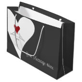 Gepersonaliseerde Eenvoudige Moderne Tortelduifjes Groot Cadeauzakje (Voorkant Gekanteld)