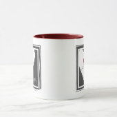 Gepersonaliseerde Eenvoudige Moderne Tortelduifjes Mok (Midden)