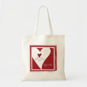 Gepersonaliseerde Eenvoudige Moderne Tortelduifjes Tote Bag (Voorkant)