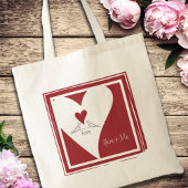 Gepersonaliseerde Eenvoudige Moderne Tortelduifjes Tote Bag