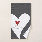 Gepersonaliseerde Eenvoudige Moderne Vogels in Lie Bad Handdoek (Handdoek)