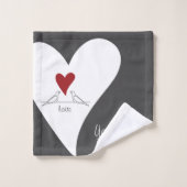 Gepersonaliseerde Eenvoudige Moderne Vogels in Lie Bad Handdoek (Wasdoekje)