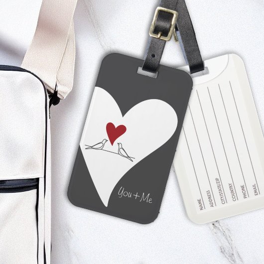 Gepersonaliseerde Eenvoudige Moderne Vogels in Lie Bagagelabel