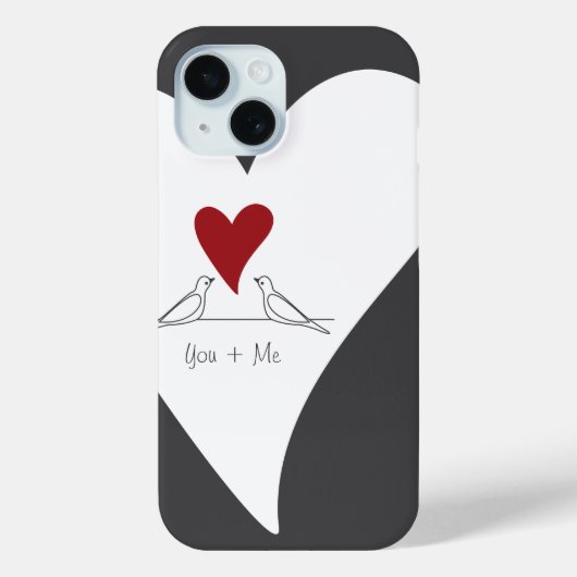 Gepersonaliseerde Eenvoudige Moderne Vogels in Lie Case-Mate iPhone Case (Achterkant)