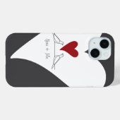 Gepersonaliseerde Eenvoudige Moderne Vogels in Lie Case-Mate iPhone Case (Achterkant (horizontaal))