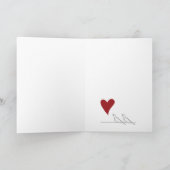 Gepersonaliseerde Eenvoudige Moderne Vogels in Lie Feestdagen Kaart (Binnen)