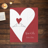 Gepersonaliseerde Eenvoudige Moderne Vogels in Lie Fleece Deken