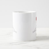 Gepersonaliseerde Eenvoudige Moderne Vogels in Lie Grote Koffiekop (Voorkant)