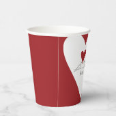 Gepersonaliseerde Eenvoudige Moderne Vogels in Lie Papieren Bekers (Rechts)