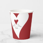 Gepersonaliseerde Eenvoudige Moderne Vogels in Lie Papieren Bekers (Voorkant)