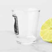 Gepersonaliseerde Eenvoudige Moderne Vogels in Lie Shot Glas (Rechts)