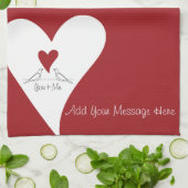 Gepersonaliseerde Eenvoudige Moderne Vogels in Lie Theedoek (Gevouwen)