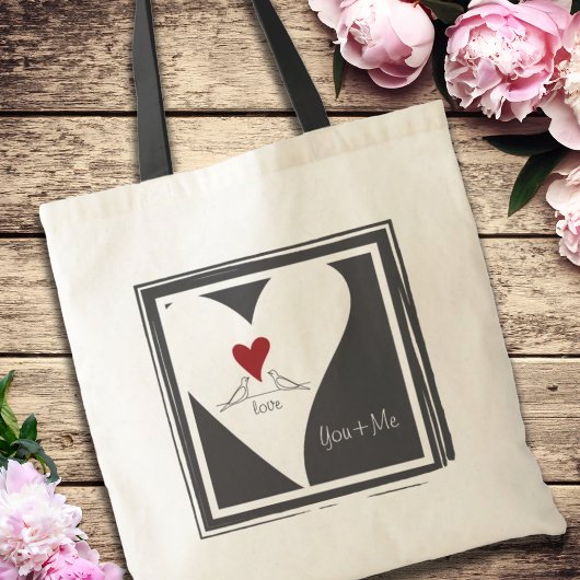 Gepersonaliseerde Eenvoudige Moderne Vogels in Lie Tote Bag