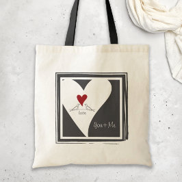 Gepersonaliseerde Eenvoudige Moderne Vogels in Lie Tote Bag