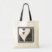 Gepersonaliseerde Eenvoudige Moderne Vogels in Lie Tote Bag (Voorkant)