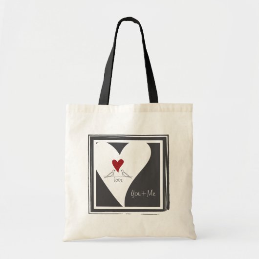 Gepersonaliseerde Eenvoudige Moderne Vogels in Lie Tote Bag (Voorkant)