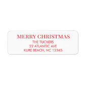 Gepersonaliseerde Eenvoudige Moderne Vrolijke Kers Etiket (Voorkant)