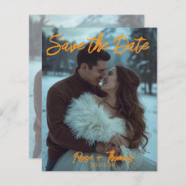 Gepersonaliseerde Eenvoudige Moderne Winter Trouwk