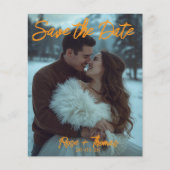 Gepersonaliseerde Eenvoudige Moderne Winter Trouwk (Voorkant)