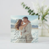 Gepersonaliseerde Eenvoudige Moderne winter Trouwk Kaart (Staand voorkant)