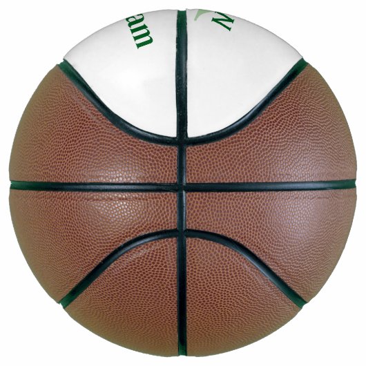 Gepersonaliseerde Eenvoudige Monogram Bruidegom Te Basketbal (Rechts)