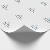 Gepersonaliseerde Eenvoudige Monogram Bruidegom Te Cadeaupapier (Hoek)