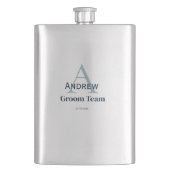 Gepersonaliseerde Eenvoudige Monogram Bruidegom Te Flacon (Voorkant)