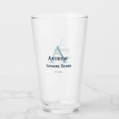 Gepersonaliseerde Eenvoudige Monogram Bruidegom Te Glas (Voorkant)