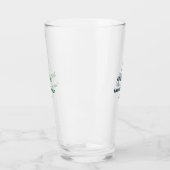 Gepersonaliseerde Eenvoudige Monogram Bruidegom Te Glas (Links)