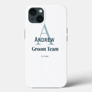 Gepersonaliseerde Eenvoudige Monogram Bruidegom Te iPhone 13 Hoesje