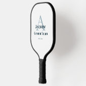 Gepersonaliseerde Eenvoudige Monogram Bruidegom Te Pickleball Paddle (Links)