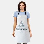 Gepersonaliseerde Eenvoudige Monogram Bruidegom Te Schort (Gedragen)