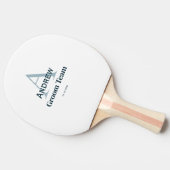 Gepersonaliseerde Eenvoudige Monogram Bruidegom Te Tafeltennisbatje (Zijkant)