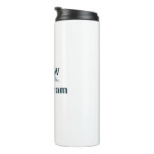 Gepersonaliseerde Eenvoudige Monogram Bruidegom Te Thermosbeker (Geroteerd rechts)