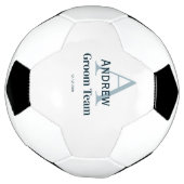 Gepersonaliseerde Eenvoudige Monogram Bruidegom Te Voetbal (Gedraaid)