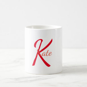 gepersonaliseerde eenvoudige monogram naam bruidsm koffiemok