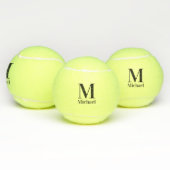 Gepersonaliseerde Eenvoudige Monogrammen Tennisballen (Multi)