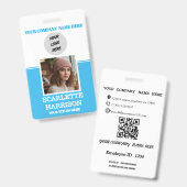 Gepersonaliseerde eenvoudige professionele persone badge (Voor- en achterkant)