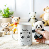 Gepersonaliseerde Eenvoudige Schattigee Panda kawa Koffiemok