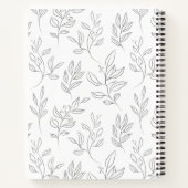 Gepersonaliseerde eenvoudige schets blad dankbaarh notitieboek (Achterkant)