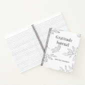 Gepersonaliseerde eenvoudige schets blad dankbaarh notitieboek (Binnen)